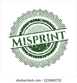 Green Misprint rubber seal