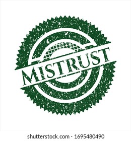 Green Mistrust distressed rubber seal