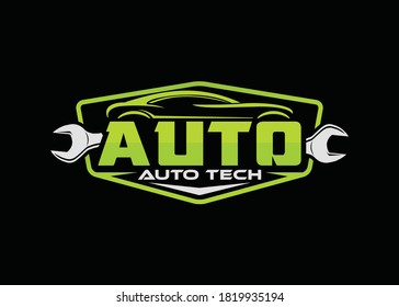 green modern automotive logo concept