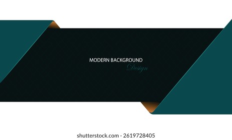 Green modern background vector design. Dark green geometric background. Elegant and simple design. 