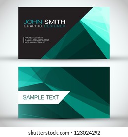 Green Modern Business-Card Set | EPS10 Vector Design