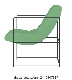 Green modern chair. vector illustration 