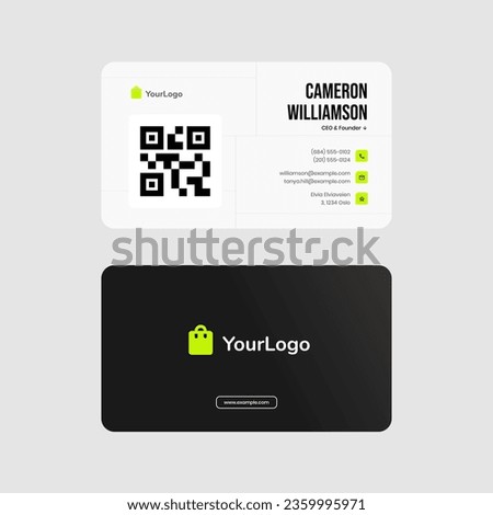 Green Modern Clean Elegant Minimalist psd Business Card Template