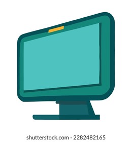 green Modern computer equipment isolated