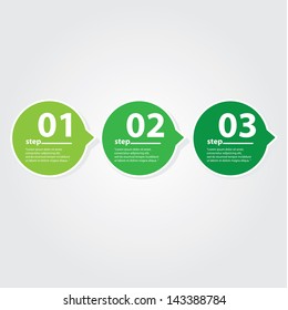 Green Modern Design template / can be used for infographics / numbered banners / graphic or website layout vector