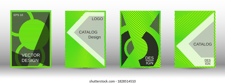 Diseño moderno y verde con un estilo moderno. Patrón de línea. Ilustración de moda. Concepto mínimo.   Papel de pared futurista.