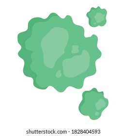 Green modern flu bacteria virus icon. Cartoon of green modern flu bacteria virus vector icon for web design isolated on white background