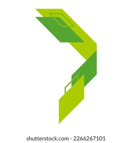 Green modern geometric vector decorative elements