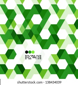 Green modern geometrical abstract background
