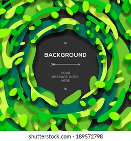Green modern geometrical abstract background, vector eps10 image.