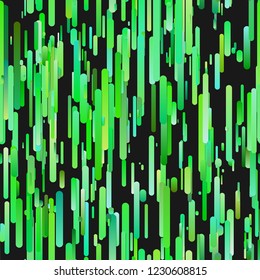 Green modern gradient background with vertical rounded stripe pattern - vector design