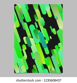 Green modern gradient rounded stripe pattern flyer background template - vector stationery graphic