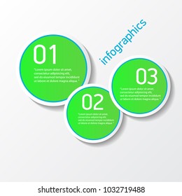 green modern progress paper banners set with steps can be used for infographics / numbered banners / horizontal cutout lines / graphic or website layout vector