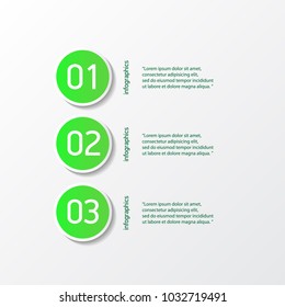 green modern progress paper banners set with steps can be used for infographics / numbered banners / horizontal cutout lines / graphic or website layout vector