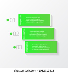 green modern progress paper banners set with steps can be used for infographics / numbered banners / horizontal cutout lines / graphic or website layout vector