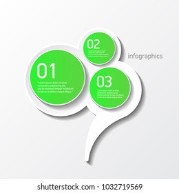 green modern progress paper banners set with steps can be used for infographics / numbered banners / horizontal cutout lines / graphic or website layout vector