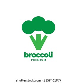 green modern shape vegetable broccoli logo design, vector graphic symbol icon illustration creative idea