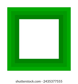 Green modern square logo. Vector.