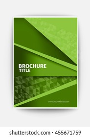 green Modern Vector abstract brochure / book / flyer design template business brochure flyer design layout template in A4 size, with blur background, vector eps10.
