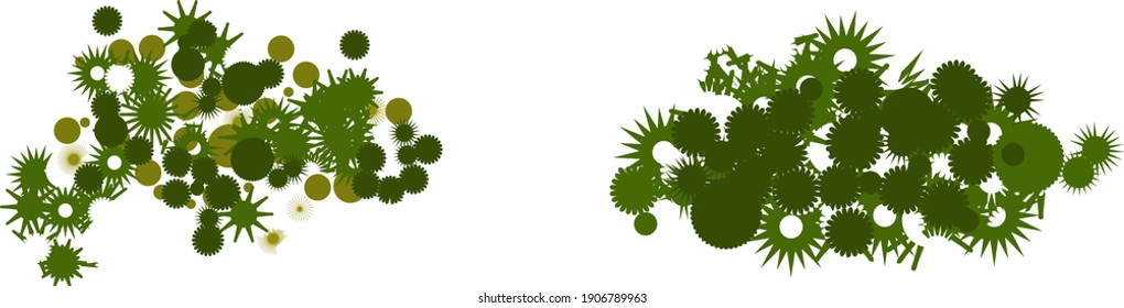 Green Mold icon , vector