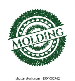 Green Molding with rubber seal texture