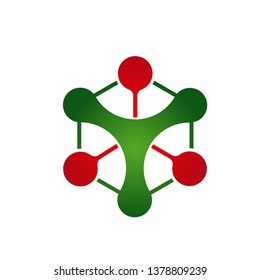 Green Molecule Hive Logo