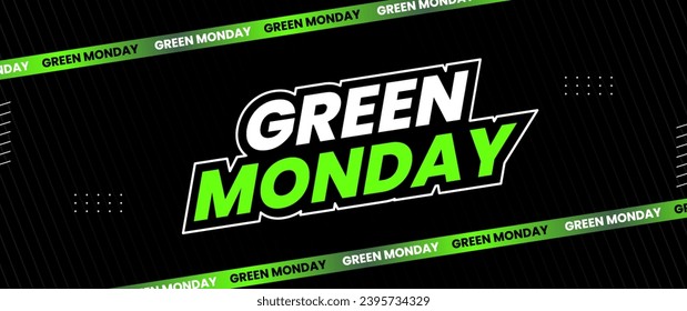 Green Monday banner design for retail promotion