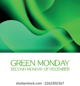 Lunes Verde. Diseño adecuado para carteles y pancartas de tarjetas de felicitación