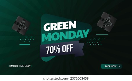 Green Monday. Green monday offer banner design.