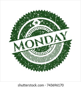 Green Monday rubber grunge texture stamp