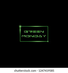 Green Monday Sale Design Template. Vector Eps 10