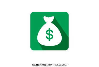 Green Money Bag Icon