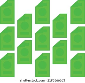 Green money bill vector icon