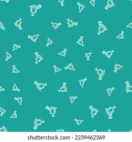 Green Money in hand icon isolated seamless pattern on green background. Insurance concept. Security, safety, protection, protect concept.  Vector