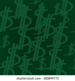 Green money seamless pattern
