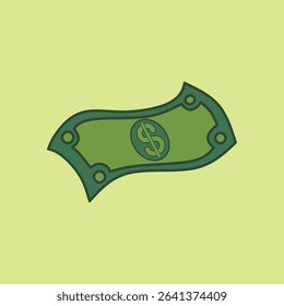 green money sheet vector design