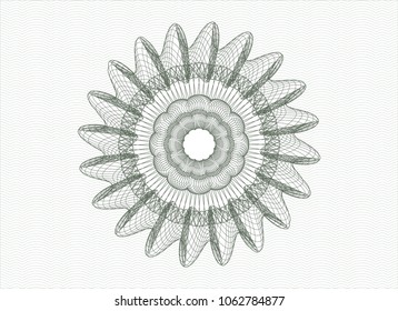 Green money style emblem or rosette