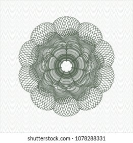  Green money style emblem or rosette