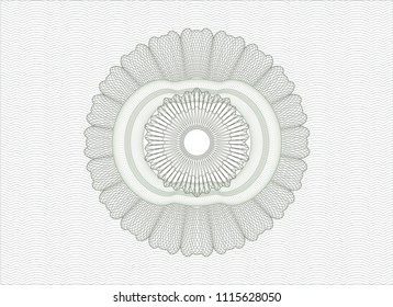 Green money style emblem or rosette