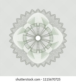 Green money style emblem or rosette