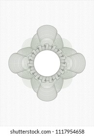 Green money style emblem or rosette