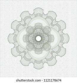 Green money style emblem or rosette