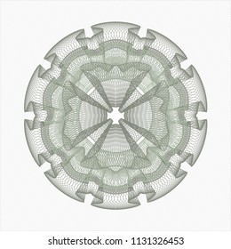 Green money style emblem or rosette