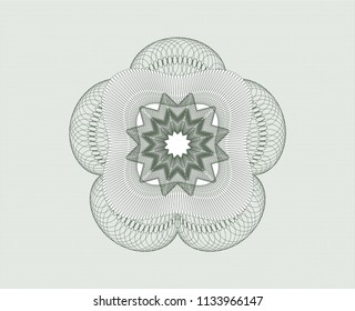 Green money style emblem or rosette