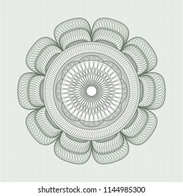 Green money style emblem or rosette