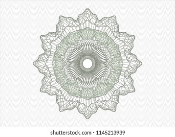 Green money style emblem or rosette