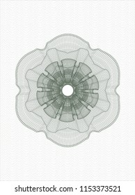 Green money style emblem or rosette