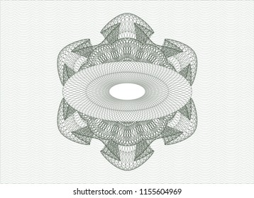 Green money style emblem or rosette