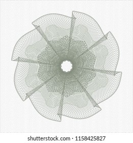 Green money style emblem or rosette