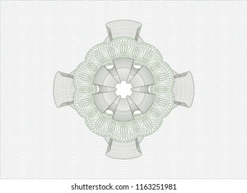 Green money style emblem or rosette